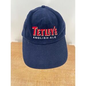 Tetley's English Ale Hat Navy Blue Baseball Cap Adult Men Adjustable Strap